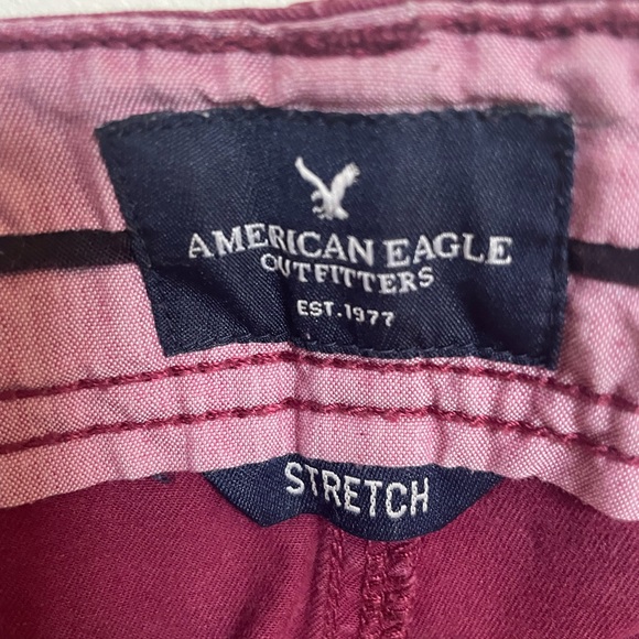 Maroon American Eagle “Shortie” Shorts - Picture 2 of 4